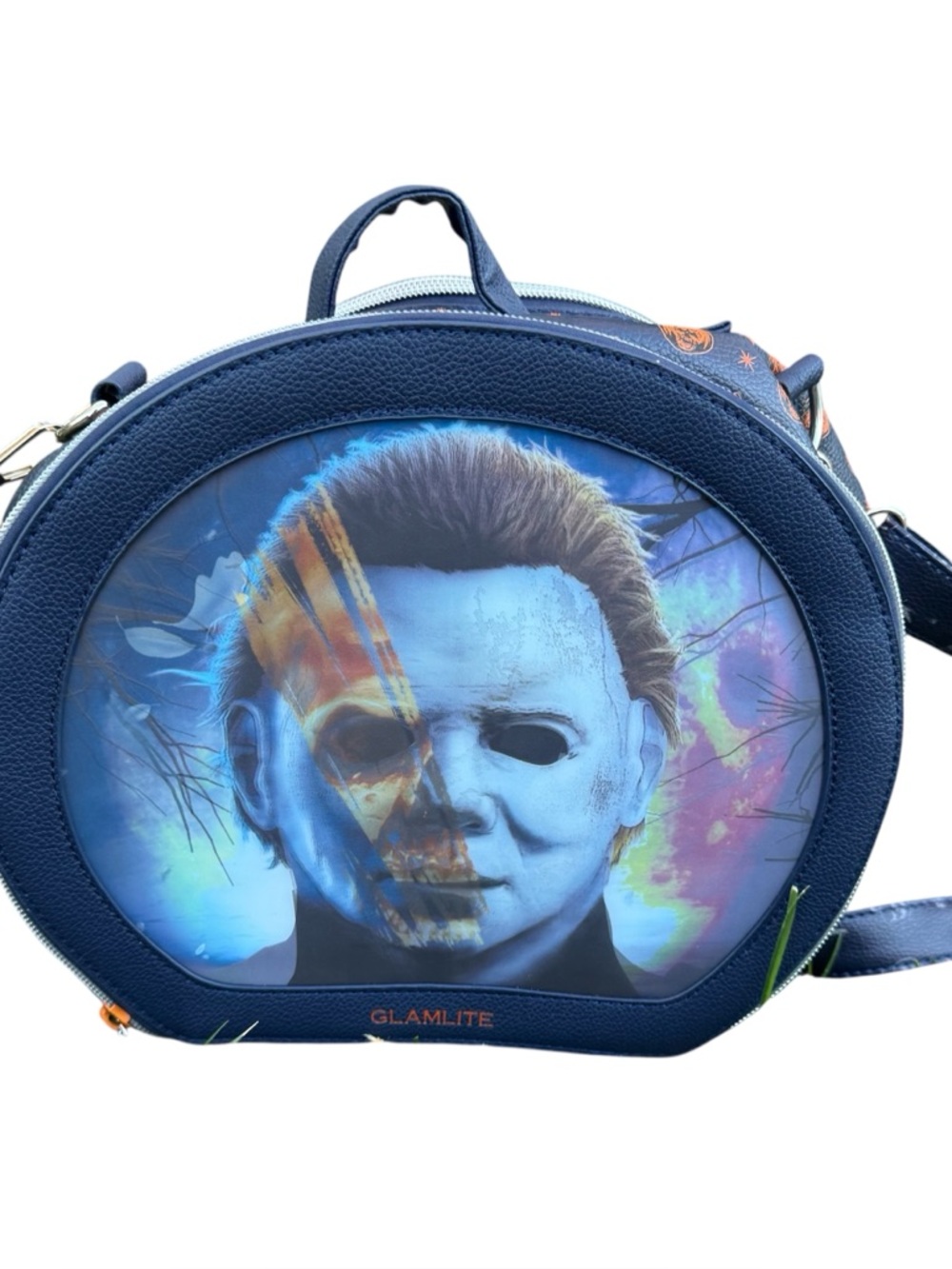 Glamlite Michael Myers Horror Movie Pumpkin Halloween Goth Crossbody Bag